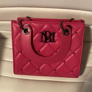 NWT Badgley Mischka Crossbody bag pink with black hardware